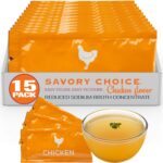 Reduced Sodium Chicken Broth Concentrate, Packets (9.6g) - Gluten-Free, Diary-Free | SAVORY CHOICE