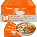 Pho Liquid Vegetable Broth Concentrate, Packets (15g) - Vegan, Vegetarian, Gluten-Free, Diary-Free | SAVORY CHOICE